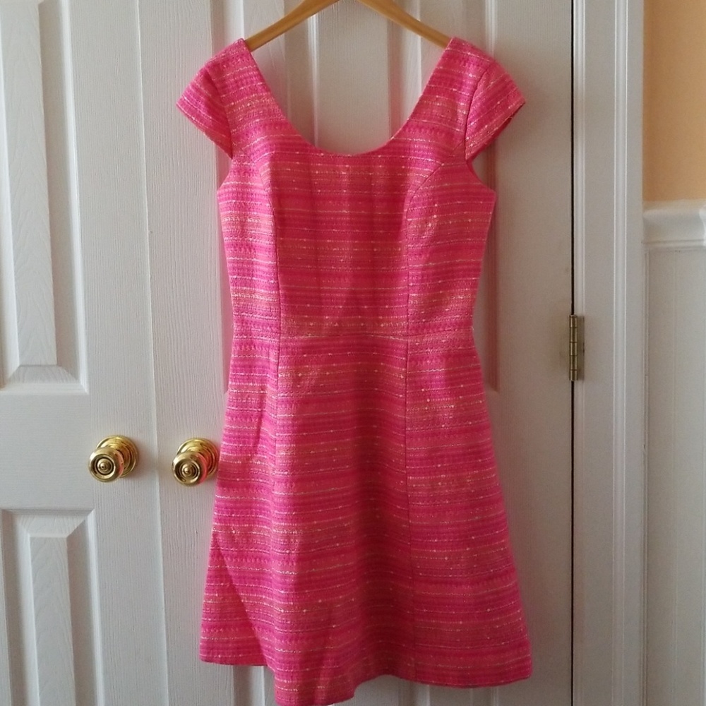 Lilly Pulitzer Rylan Pink Boucle Tweed Dress